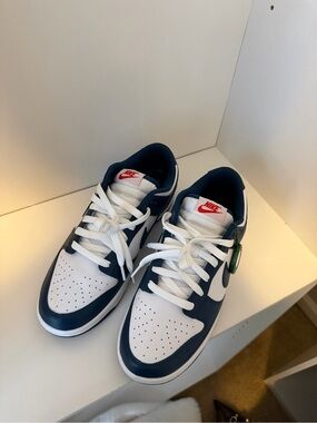 Nike Dunk Low Navy White StockX Verified Sneakers Size [9]